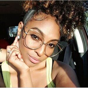 Women Sunglasses Gold Clear Lens Cat Eye Luxury Funcy‎ Shades Lentes Mujeres New